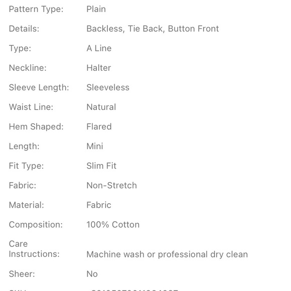 pink button up collared halter dress - Picture 7 of 7